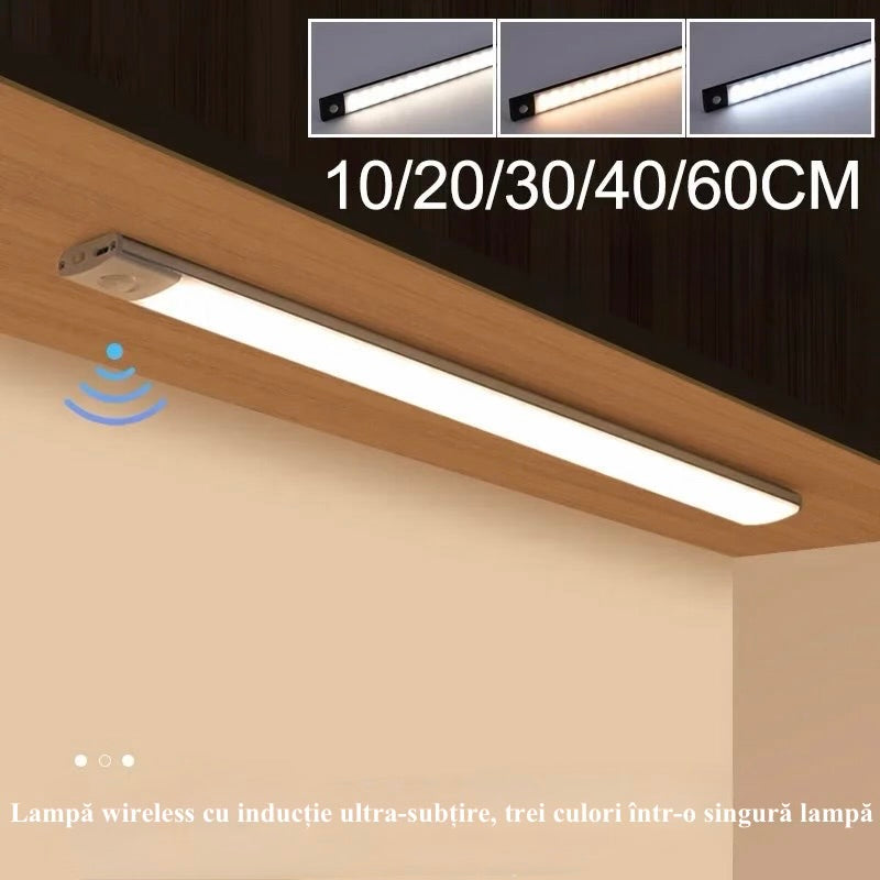 Lumină LED Wireless Reîncărcabilă cu Senzor de Mișcare pentru Dulap